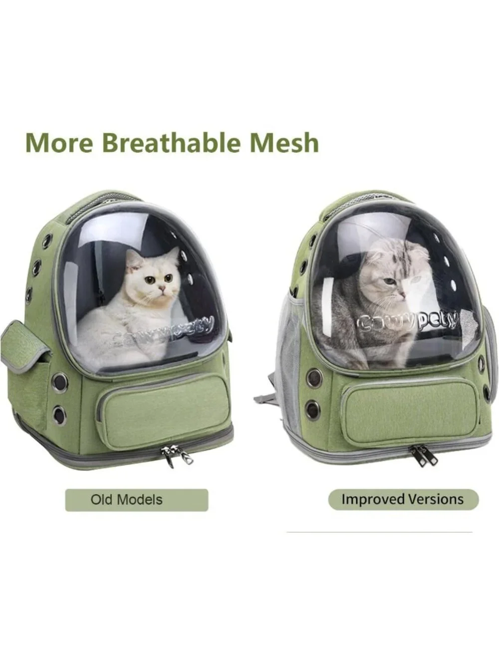 Breathable Bubble Cat Backpack Carrier - Large Space for Travel & Hiking